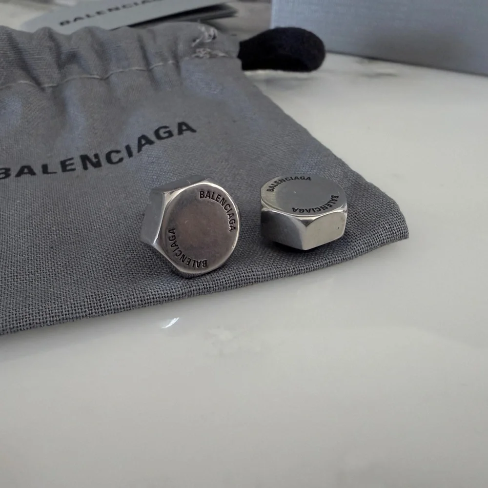 Balenciaga Barbell Stainless Steel stud earring,‎ single ear